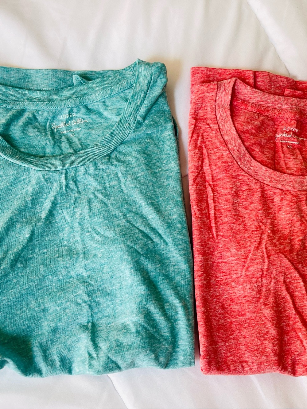 J. Crew Kids Short Sleeve Tees in Teal & Coral Heather